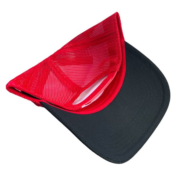 NEW VINTAGE STYLE BACARDI A FRAME RED BLACK TRUCKER HAT CAP ADULT - Picture 2 of 3